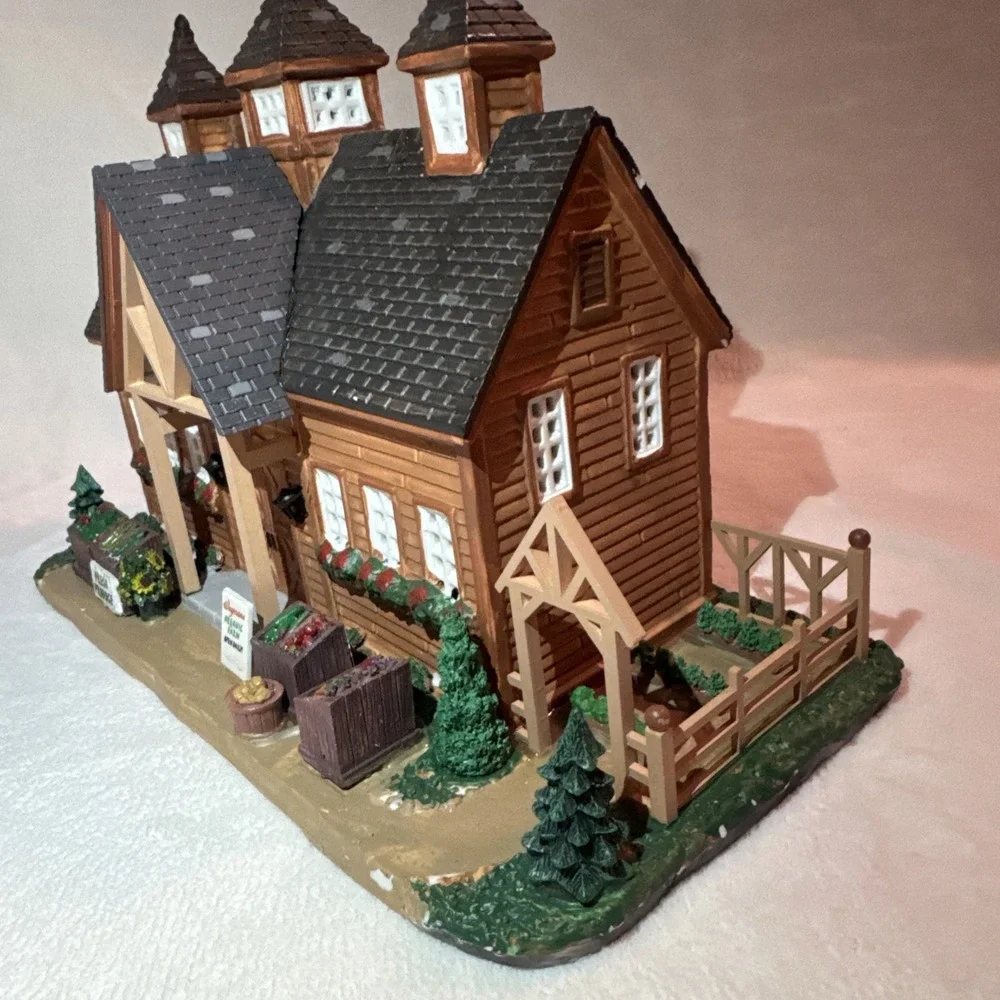 Lemax Porcelain Barn From Wegmans Organic Farm Christmas Village‎ NO LIGHT CORD